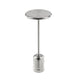 Mars 8’’ Side End Drink Table Round Cone Tapered Base Silver By Casagear Home BM317079