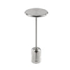 Mars 8’’ Side End Drink Table Round Cone Tapered Base Silver By Casagear Home BM317079