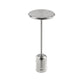 Mars 8’’ Side End Drink Table Round Cone Tapered Base Silver By Casagear Home BM317079