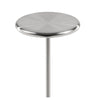 Mars 8’’ Side End Drink Table Round Cone Tapered Base Silver By Casagear Home BM317079