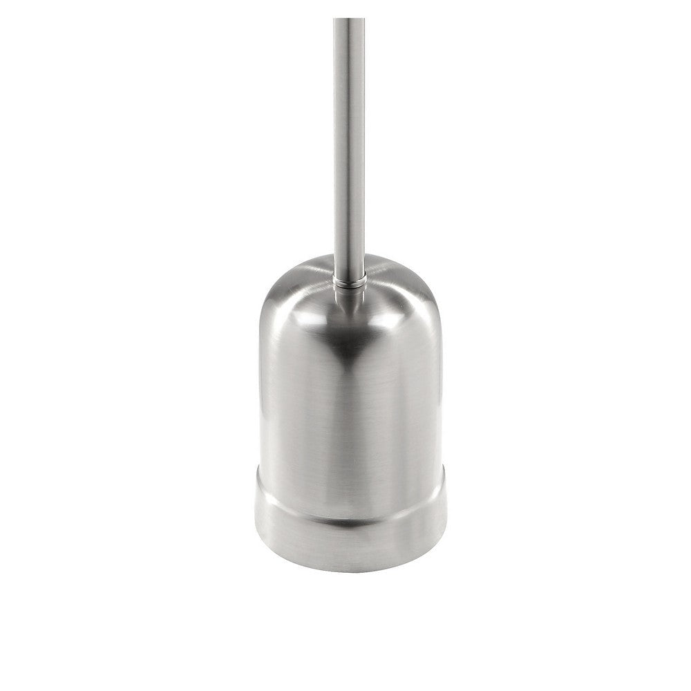 Mars 8’’ Side End Drink Table Round Cone Tapered Base Silver By Casagear Home BM317079