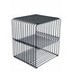 20 Inch Tall Side End Table 2 Shelves Square Top Black Metal Wire Frame By Casagear Home BM317084