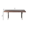 Ien 71 Inch Dining Table Rectangular Top Open Metal Panel Walnut Brown By Casagear Home BM317091