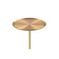 Ryan 8 Inch Side End Drink Table, Round, Tapered, Dome Base, Gold Metal By Casagear Home