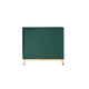 Vien 36 Inch Accent Chair Green Tufted Velvet Gold Polished Steel Legs By Casagear Home BM317118