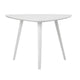 Hle 23 Inch Accent Table High Gloss Lacquer Triangular Top Steel White By Casagear Home BM317134