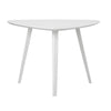 Hle 23 Inch Accent Table High Gloss Lacquer Triangular Top Steel White By Casagear Home BM317134