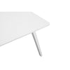 Hle 51 Inch Coffee Table, Rectangular White Top, Powder Coated Legs, Wood By Casagear Home
