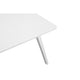 Hle 51 Inch Coffee Table, Rectangular White Top, Powder Coated Legs, Wood By Casagear Home