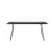 Hle 71 Inch Dining Table Rectangular Gray Wood Top Brushed Steel Legs By Casagear Home BM317142