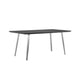 Hle 71 Inch Dining Table, Rectangular Gray Wood Top, Brushed Steel Legs By Casagear Home