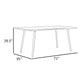 Hle 71 Inch Dining Table Rectangular Gray Wood Top Brushed Steel Legs By Casagear Home BM317142
