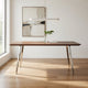 Hle 71 Inch Dining Table, Rectangular Walnut Brown Wood Top, Steel Legs By Casagear Home