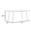 Hle 71 Inch Dining Table Rectangular Walnut Brown Wood Top Steel Legs By Casagear Home BM317143
