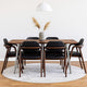 Hle 71 Inch Dining Table, Rectangular Walnut Brown Wood Top, Steel Legs By Casagear Home