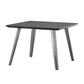 Hle 26 Inch Side End Table Gray High Gloss Lacquer Top Brushed Steel Legs By Casagear Home BM317147