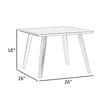 Hle 26 Inch Side End Table Walnut Wood Veneer High Polished Steel Legs By Casagear Home BM317148