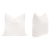 Tomi 26 Inch Set of 2 Boucle Accent Pillows, Down Fill, White Boucle Fabirc By Casagear Home