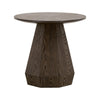 Tigo 24 Inch Side End Table Starburst Top Octagonal Pedestal Base Brown By Casagear Home BM317162