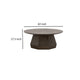 Tigo 42 Inch Coffee Table Starburst Top Octagonal Pedestal Base Brown By Casagear Home BM317163