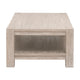 Gima 52 Inch Coffee Table Solid Beechwood Top and Bottom Shelf Gray By Casagear Home BM317167