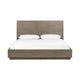 Cid Rain King Size Bed, Tall Panel Headboard, Low Profile, Gray Oak Veneer By Casagear Home