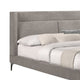 Cid Pie California King Size Bed Pillow Headboard Gray Upholstery Black By Casagear Home BM317203