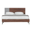 Leen King Size Bed with Tall Headboard Italian Faux Concrete Brown By Casagear Home BM317210