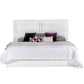 Cid Ryle Full Size Bed Tall Headboard Low Profile Glossy White Finish By Casagear Home BM317213