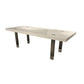 Cid Joe 95 Inch Dining Table Rectangular Metal High Gloss White Finish By Casagear Home BM317225