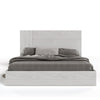 Noe Zid Queen Size Platform Bed Panel Headboard White Finish Modern By Casagear Home BM317226