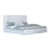 Noe Zid Queen Size Platform Bed, Panel Headboard, White Finish, Modern By Casagear Home