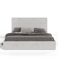 Noe Zid King Size Platform Bed Panel Headboard White Finish Modern By Casagear Home BM317227