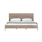 Noe Billy Queen Size Platform Bed Panel Headboard Brown Oak Steel Metal By Casagear Home BM317233