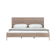 Noe Billy Queen Size Platform Bed Panel Headboard Brown Oak Steel Metal By Casagear Home BM317233