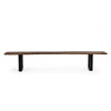 Cid Xue 102’’ Dining Bench Brown Live Edge Rectangular Top by Casagear Home BM317243