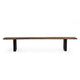 Cid Xue 102’’ Dining Bench Brown Live Edge Rectangular Top by Casagear Home BM317243