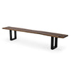 Cid Xue 102’’ Dining Bench Brown Live Edge Rectangular Top by Casagear Home BM317243