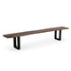 Cid Xue 102’’ Dining Bench Brown Live Edge Rectangular Top by Casagear Home BM317243