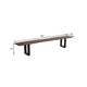 Cid Xue 102’’ Dining Bench Brown Live Edge Rectangular Top by Casagear Home BM317243