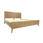 Cid Allie King Platform Bed, Panel Headboard, Walnut Brown Acacia Wood By Casagear Home