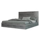 Noe Zid Queen Size Platform Bed Panel Headboard Elm Gray Finish Modern By Casagear Home BM317255