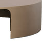 Cid Cody Coffee Table 44 Inch Round Top Modern Low Profile Copper Brown By Casagear Home BM317260