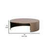 Cid Cody Coffee Table 44 Inch Round Top Modern Low Profile Copper Brown By Casagear Home BM317260