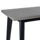 Eni 79 Inch Outdoor Dining Table, Natural Gray Concrete, Acacia Wood, Black By Casagear Home