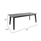 Eni 79 Inch Outdoor Dining Table, Natural Gray Concrete, Acacia Wood, Black By Casagear Home