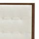 Cid Jess Queen Platform Bed White Tufted Faux Leather Walnut Brown By Casagear Home BM317264