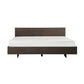 Sano King Platform Bed Solid Aged Oak Panel Dark Brown Oil Rubbed Finish By Casagear Home BM317269