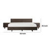 Sano King Platform Bed Solid Aged Oak Panel Dark Brown Oil Rubbed Finish By Casagear Home BM317269