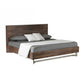 Cabi King Platform Bed, Solid Oil Rubbed Aged Oak, Rustic Brown Finish By Casagear Home